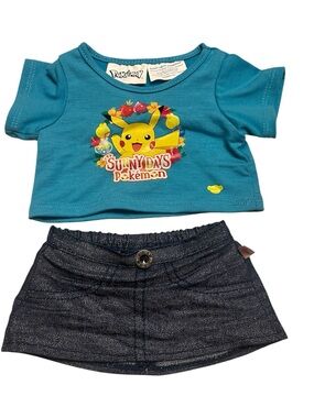 Build-A-Bear Teal Sunny Days Pokémon Pikachu Top